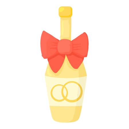 Champagne icon. Cartoon illustration of champagne vector icon for webのイラスト素材