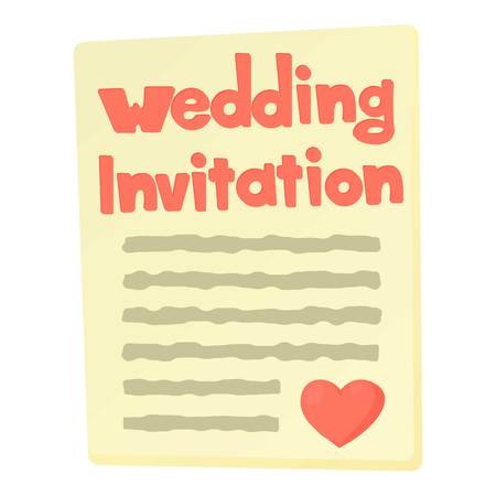 Invitation icon. Cartoon illustration of invitation vector icon for webのイラスト素材