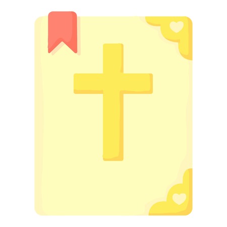 Bible icon. Cartoon illustration of bible vector icon for webのイラスト素材