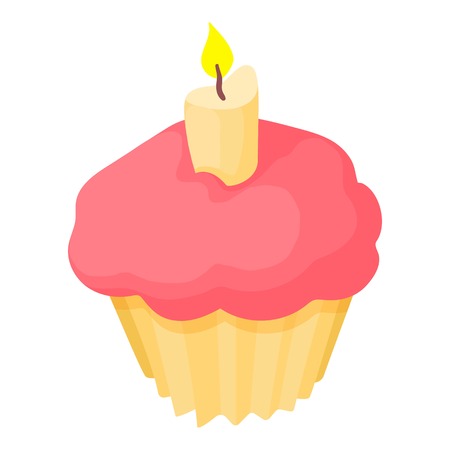 Muffin icon. Cartoon illustration of muffin vector icon for webのイラスト素材