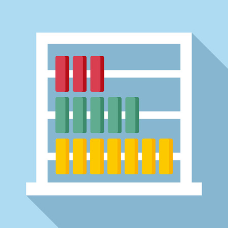Children abacus icon. Flat illustration of children abacus vector icon for webのイラスト素材