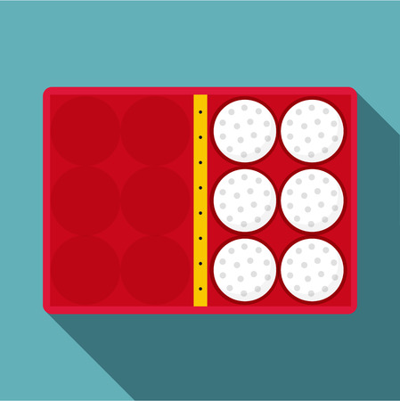 Golf balls icon. Flat illustration of golf balls vector icon for webのイラスト素材