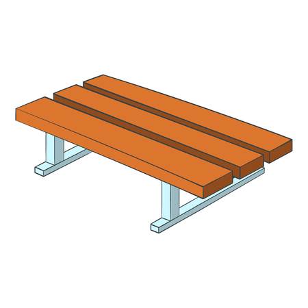 Park bench icon. Cartoon illustration of park bench vector icon for webのイラスト素材
