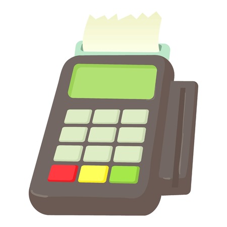 Card reader icon. Cartoon illustration of card reader vector icon for webのイラスト素材