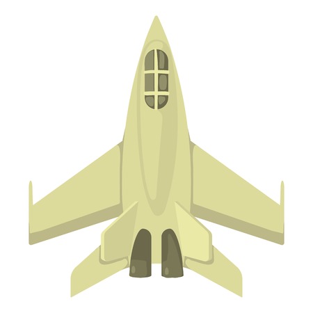 Military jet icon. Cartoon illustration of military jet vector icon for webのイラスト素材