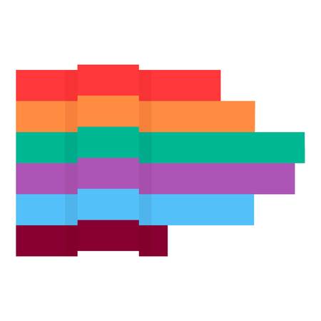 Strips icon. Flat illustration of strips vector icon for webのイラスト素材