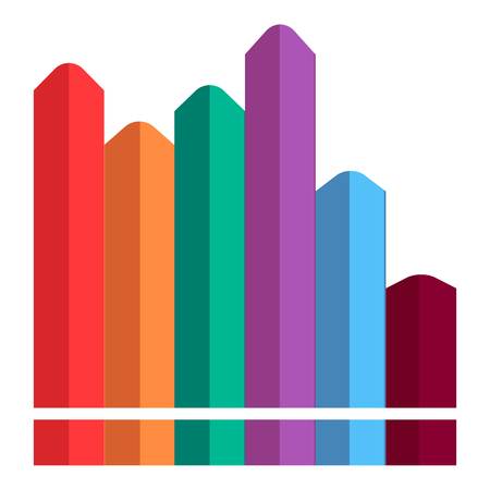 Computer diagram icon. Flat illustration of computer diagram vector icon for webのイラスト素材