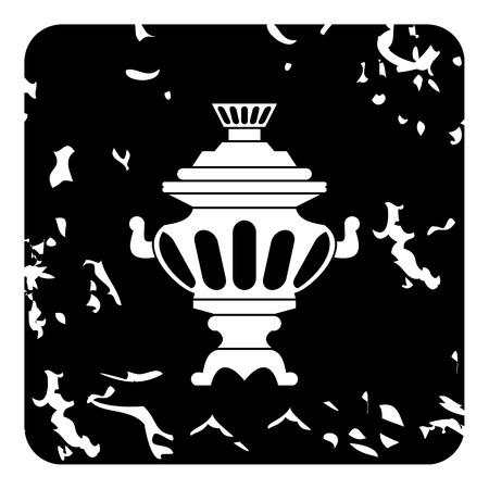 Russian tea samovar icon. Grunge illustration of russian tea samovar vector icon for webのイラスト素材