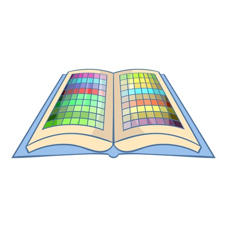 Color booklet icon. Cartoon illustration of color booklet vector icon for web designのイラスト素材