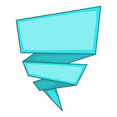 Blue origami speech bubble icon. Cartoon illustration of blue origami speech bubble vector icon for webのイラスト素材