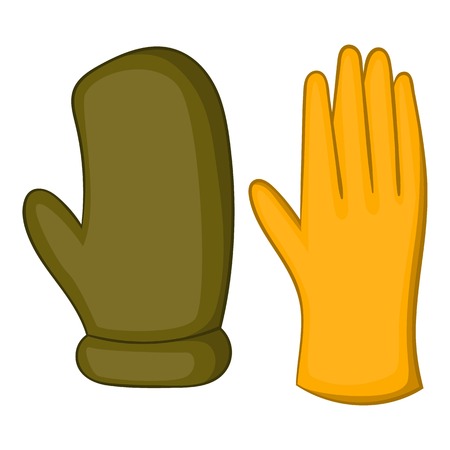 Work gloves icon. Cartoon illustration of work gloves vector icon for web designのイラスト素材