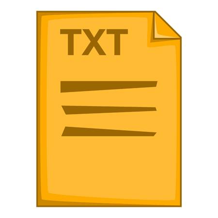 TXT file icon. Cartoon illustration of TXT file vector icon for webのイラスト素材