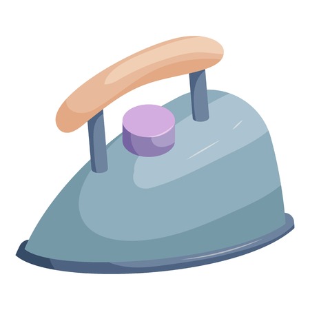 Steel iron icon. Cartoon illustration of steel iron vector icon for webのイラスト素材