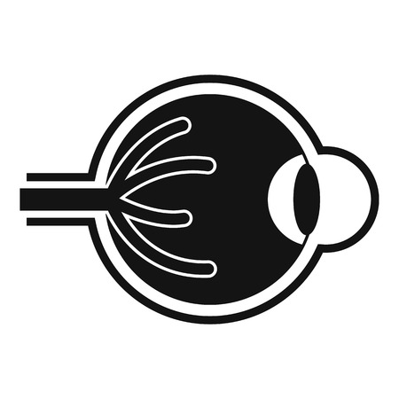 Human eyeball icon. Simple illustration of human eyeball vector icon for webのイラスト素材