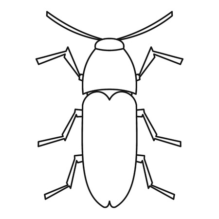 Dung beetle icon. Outline illustration of dung beetle vector icon for webのイラスト素材