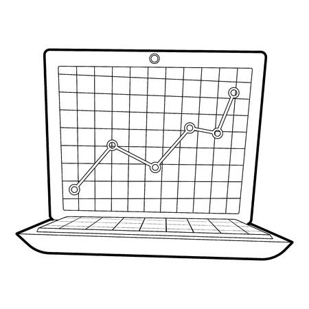 Graphic icon. Outline illustration of graphic vector icon for webのイラスト素材