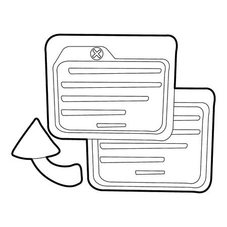 Business card icon. Outline illustration of business card vector icon for webのイラスト素材