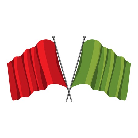 Flags icon. Cartoon illustration of flags vector icon for webのイラスト素材