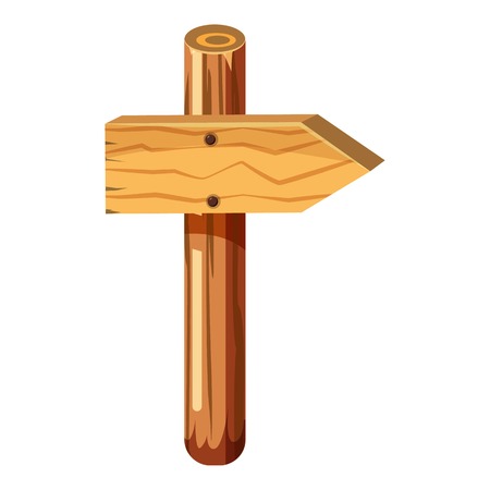 Road sign icon. Cartoon illustration of road sign vector icon for webのイラスト素材