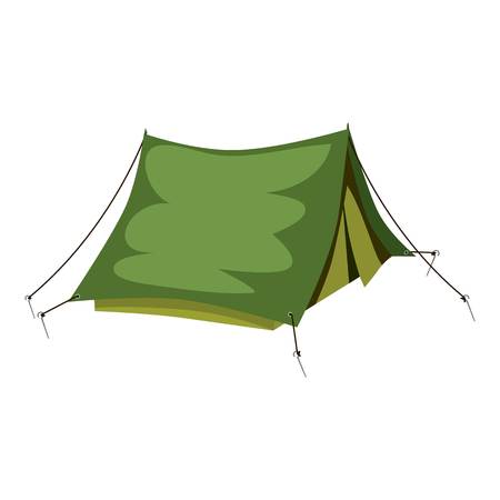Tent icon. Cartoon illustration of tent vector icon for webのイラスト素材