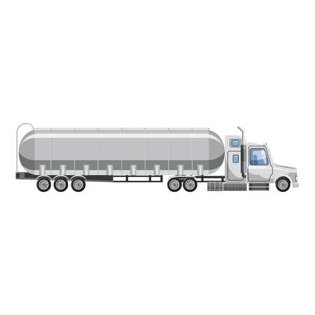 Truck carries petrol icon. Cartoon illustration of truck carries petrol vector icon for webのイラスト素材