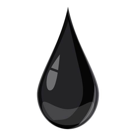 Drop oil icon. Cartoon illustration of drop oil vector icon for webのイラスト素材