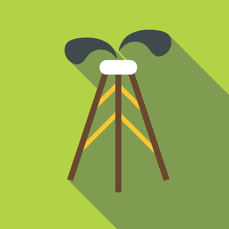 Drilling of oil well icon. Flat illustration of drilling of oil well vector icon for webのイラスト素材