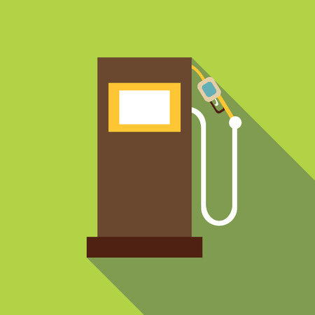 Gas station icon. Flat illustration of gas station vector icon for webのイラスト素材