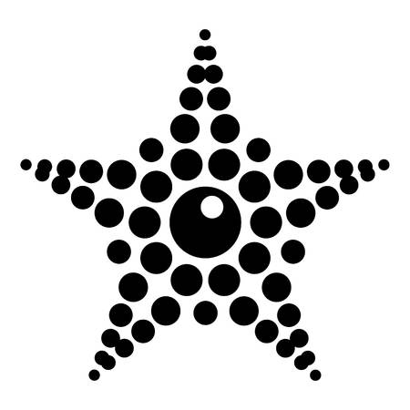 Spotted star icon. Simple illustration of spotted star vector icon for webのイラスト素材