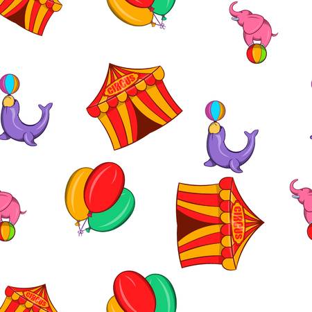 Chapiteau pattern. Cartoon illustration of chapiteau vector pattern for webのイラスト素材