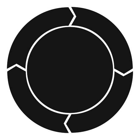 Diagram pie chart with arrows icon. Simple illustration of pie chart with arrows vector icon for web designのイラスト素材