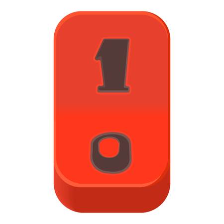 Red on or off switch icon. Cartoon illustration of red on or off switch vector icon for webのイラスト素材