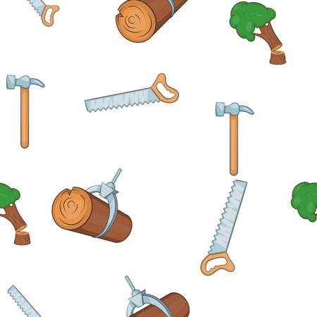 Woodworking pattern. Cartoon illustration of woodworking vector pattern for webのイラスト素材