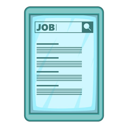 Job searching icon. Cartoon illustration of job searching vector icon for webのイラスト素材