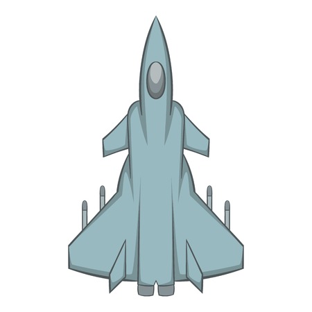Military jet icon. Cartoon illustration of military jet vector icon for webのイラスト素材