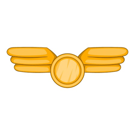 Aviation emblem icon. Cartoon illustration of aviation emblem vector icon for webのイラスト素材