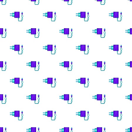 USB cable for electronic cigarette pattern. Cartoon illustration of USB cable for electronic cigarette vector pattern for webのイラスト素材