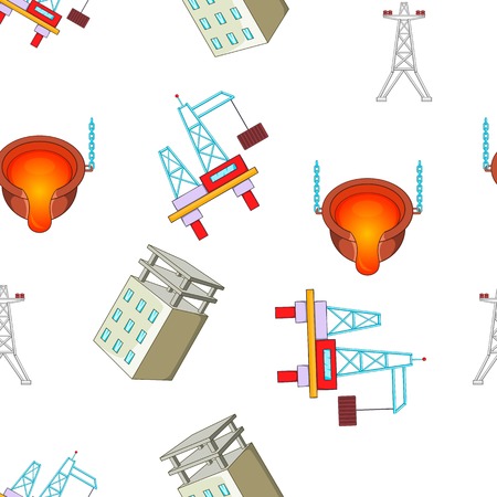 Construction pattern. Cartoon illustration of construction vector pattern for webのイラスト素材