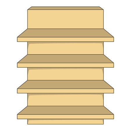 Supermarket shelf icon. Cartoon illustration of supermarket shelf vector icon for web designのイラスト素材