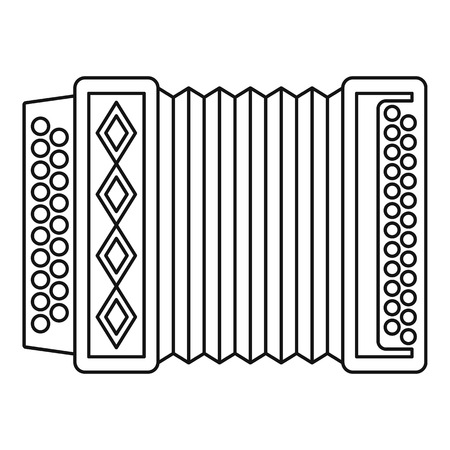 Accordion icon. Outline illustration of accordion vector icon for webのイラスト素材
