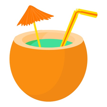 Cocktail icon. Cartoon illustration of cocktail vector icon for webのイラスト素材