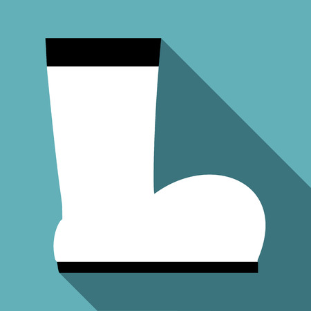 White boot icon. Flat illustration of white boot vector icon for webのイラスト素材