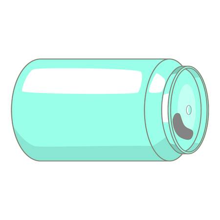 Empty soda or beer can icon. Cartoon illustration of empty soda or beer can vector icon for web