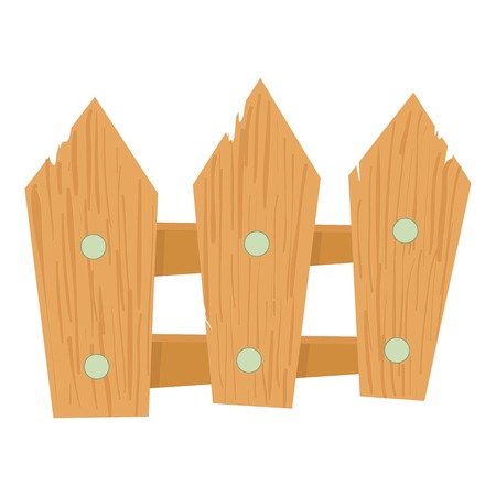 Wooden fence icon. Cartoon illustration of wooden fence vector icon for web designのイラスト素材