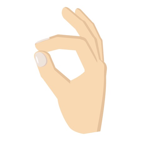 OK sign icon. Cartoon illustration of OK sign vector icon for web designのイラスト素材