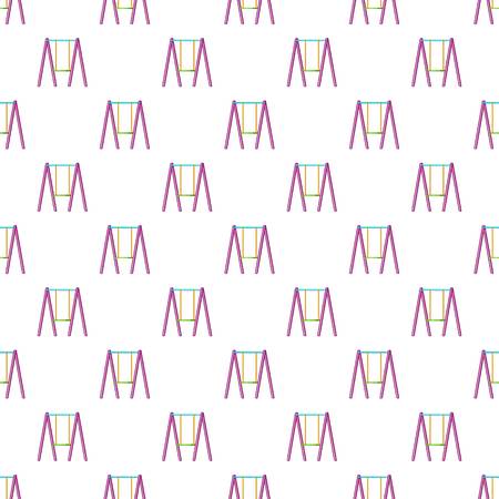 Baby swing pattern. Cartoon illustration of baby swing vector pattern for webのイラスト素材