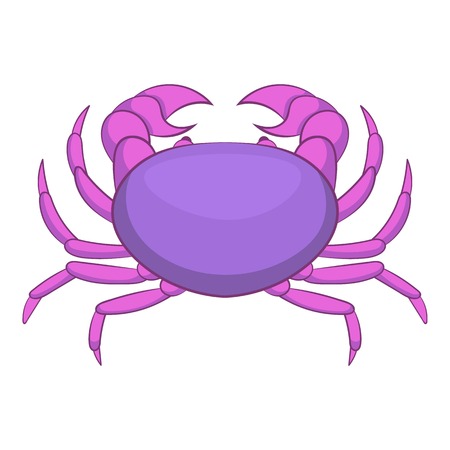 Violet crab icon. Cartoon illustration of crab vector icon for web designのイラスト素材