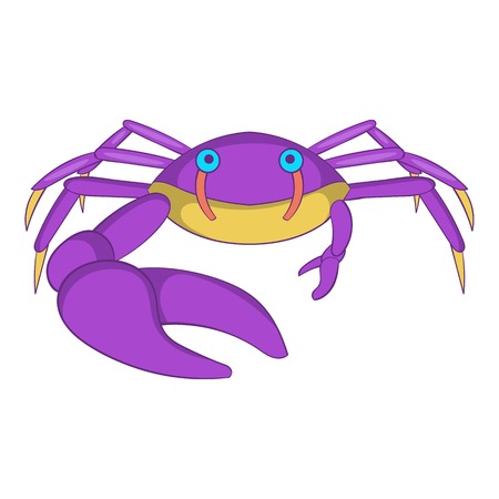Crab with big claw icon. Cartoon illustration of crab vector icon for web designのイラスト素材
