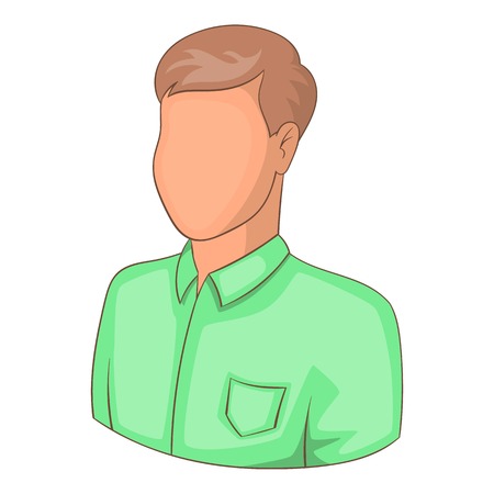 Young man with haircut avatar icon. Cartoon illustration of avatar vector icon for web designのイラスト素材