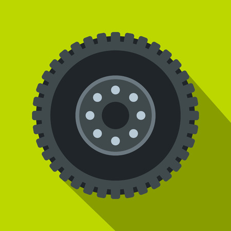 Metal gear icon. Flat illustration of metal gear vector icon for web isolated on lime backgroundのイラスト素材